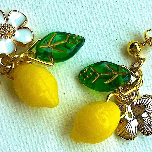 Anthro 🍋 Lemon 🍋 Earrings - Picture 2 of 7